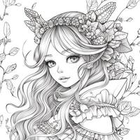 Fairy Girl Coloring Pages photo