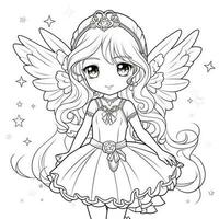 Fairy Girl Coloring Pages photo