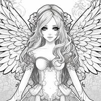 Fairy Girl Coloring Pages photo