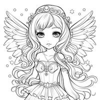 Fairy Girl Coloring Pages photo