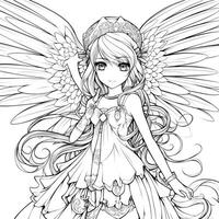 Fairy Girl Coloring Pages photo