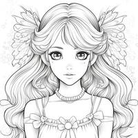 Fairy Girl Coloring Pages photo