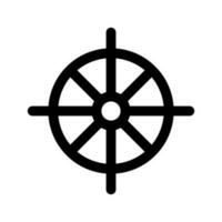 Wheel Of Dharma Icon Vector Symbol Design Illustration