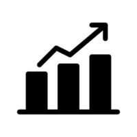 Rising Chart Icon Vector Symbol Design Illustration