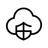 Cloud Security Icon Vector Symbol Design Illustration