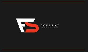 fs alfabeto letras iniciales monograma logo sf, f y s vector