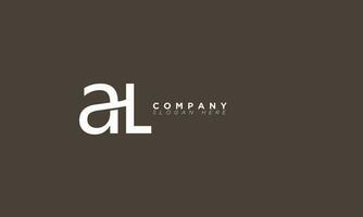 AL Alphabet letters Initials Monogram logo LA, A and L vector