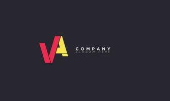 VA Alphabet letters Initials Monogram logo AV, V and A vector