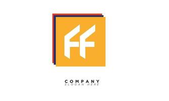 FF Alphabet letters Initials Monogram vector