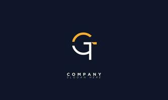GT Alphabet letters Initials Monogram logo vector