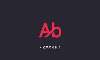 AB Alphabet letters Initials Monogram logo BA, A and B vector