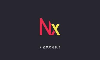 NX Alphabet letters Initials Monogram logo XN, N and X vector