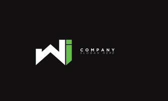 wi alfabeto letras iniciales monograma logo iw, wy i vector