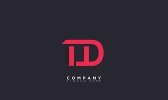TD Alphabet letters Initials Monogram logo DT, T and D vector