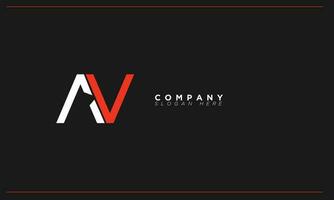 AV Alphabet letters Initials Monogram logo VA, A and V vector
