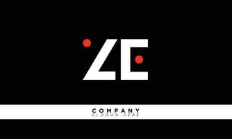 ZE Alphabet letters Initials Monogram logo EZ, Z and E vector