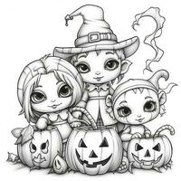 Halloween Coloring Pages photo