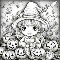 páginas para colorear de halloween foto
