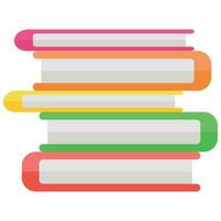 Stack of books. Vector flat illustration