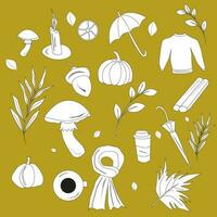 sketch, doodle, autumn, autumn mood vector