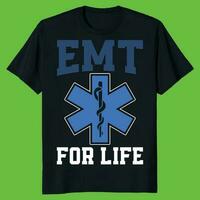 funny emt t-shirt design,paramedic t-shirt design vector