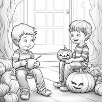 páginas para colorear de halloween foto