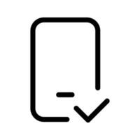 móvil cheque icono vector símbolo diseño ilustración