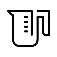 medición taza icono vector símbolo diseño ilustración