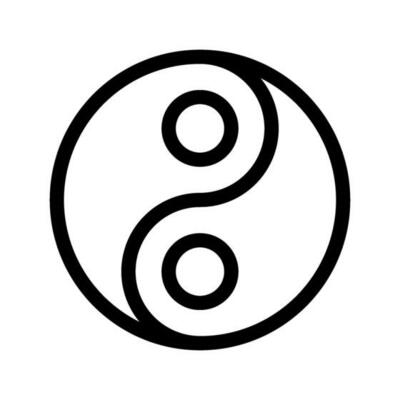 Yin And Yang Icon Vector Symbol Design Illustration