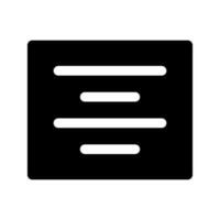 Align Center Icon Vector Symbol Design Illustration