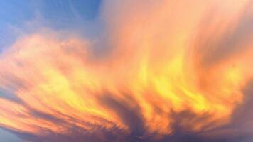 dramatic cloud at sunset after storm photo