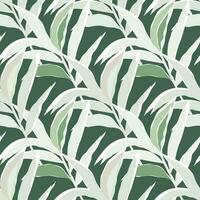 Stylized tropical palm leaves wallpaper. Jungle palm leaf seamless pattern. vector