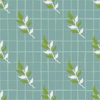 Organic leaves seamless pattern. Simple style. Botanical background. Decorative forest leaf wallpaper. vector