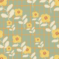 Small flower seamless pattern. Abstract floral ornament. Simple botanical backdrop. vector