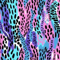 Creative funny textured leopard skin seamless pattern. Trendy animal fur wallpaper. vector