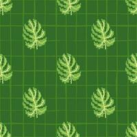 Abstract tropical monstera leaves seamless pattern. Jungle palm leaf decorative backdrop. vector