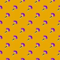 Seamless pattern with psychedelic mushrooms. Magical fly agaric wallpaper. vector