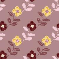 Small flower seamless pattern. Abstract floral ornament. Simple botanical backdrop. vector