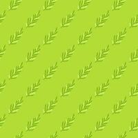 Abstract seaweed backdrop. Organic fern leaves seamless pattern. Simple style botanical background. vector