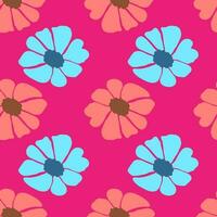 retro maravilloso flores sin costura modelo. Clásico floral antecedentes. resumen estilizado botánico fondo de pantalla vector