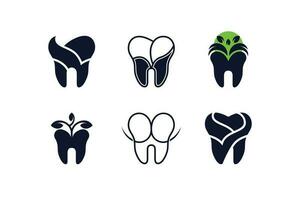 Dental logo icon vector with modern element idea