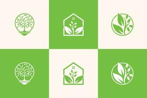 Nature tree logo icon vector with modern element idea