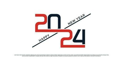 2024 Happy new year logo vector design with modern idea