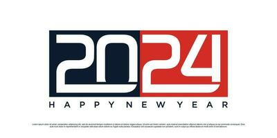 2024 Happy new year logo vector design with modern idea