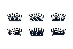 Crown logo collection with creative unique design vector