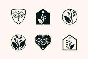 Nature tree logo icon vector with modern element idea