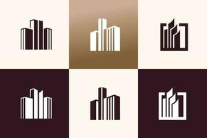 Building logo icon vector with modern element idea