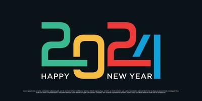 2024 Happy new year logo vector design with modern idea