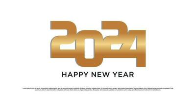 2024 Happy new year logo design template vector illustration with creative unique concept