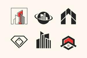 Home and building logo collection with creative unique design vector